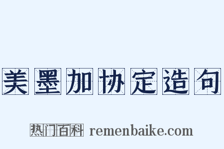 美墨加协定造句是什么意思的图片